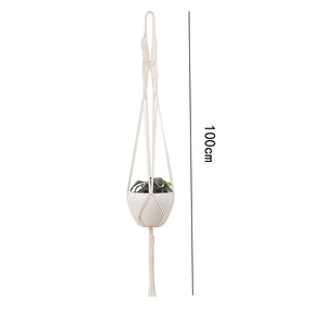 Macramé Planta Cabide Cestas, Vasos De Flores Titular, Varanda Parede Pendurado Plantador, Decoração Atada Corda De Elevação, Casa Jardim Suprimentos