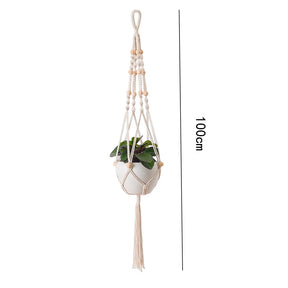 Macramé Planta Cabide Cestas, Vasos De Flores Titular, Varanda Parede Pendurado Plantador, Decoração Atada Corda De Elevação, Casa Jardim Suprimentos