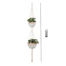 Macramé Planta Cabide Cestas, Vasos De Flores Titular, Varanda Parede Pendurado Plantador, Decoração Atada Corda De Elevação, Casa Jardim Suprimentos