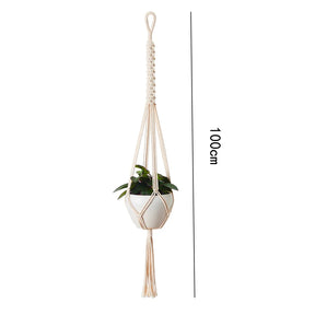 Macramé Planta Cabide Cestas, Vasos De Flores Titular, Varanda Parede Pendurado Plantador, Decoração Atada Corda De Elevação, Casa Jardim Suprimentos