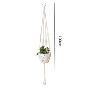 Macramé Planta Cabide Cestas, Vasos De Flores Titular, Varanda Parede Pendurado Plantador, Decoração Atada Corda De Elevação, Casa Jardim Suprimentos