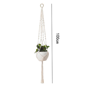 Macramé Planta Cabide Cestas, Vasos De Flores Titular, Varanda Parede Pendurado Plantador, Decoração Atada Corda De Elevação, Casa Jardim Suprimentos