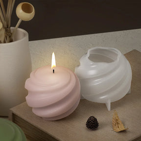 Silicone Rotating Planet Candle Mold, 3D Redonda Escultura Bola, Resina Soap Mold, DIY Resina Fundição Jóias Fazer, Decoração para casa, 1Pc