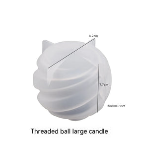 Silicone Rotating Planet Candle Mold, 3D Redonda Escultura Bola, Resina Soap Mold, DIY Resina Fundição Jóias Fazer, Decoração para casa, 1Pc