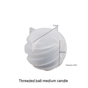 Silicone Rotating Planet Candle Mold, 3D Redonda Escultura Bola, Resina Soap Mold, DIY Resina Fundição Jóias Fazer, Decoração para casa, 1Pc