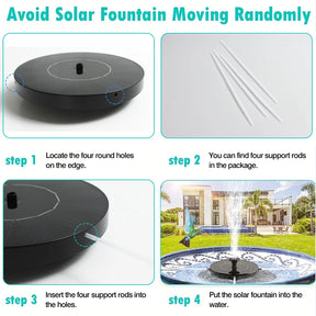 Solar Fountain Pool Accessories Bird Bath Pond Water Pump For Bird Bath Ponds Outdoor For pools Waterfall Fountain Pump